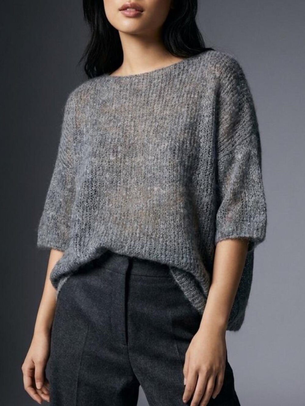 NWT Zara Knit Oversized Mohair Wool Blend Sweater